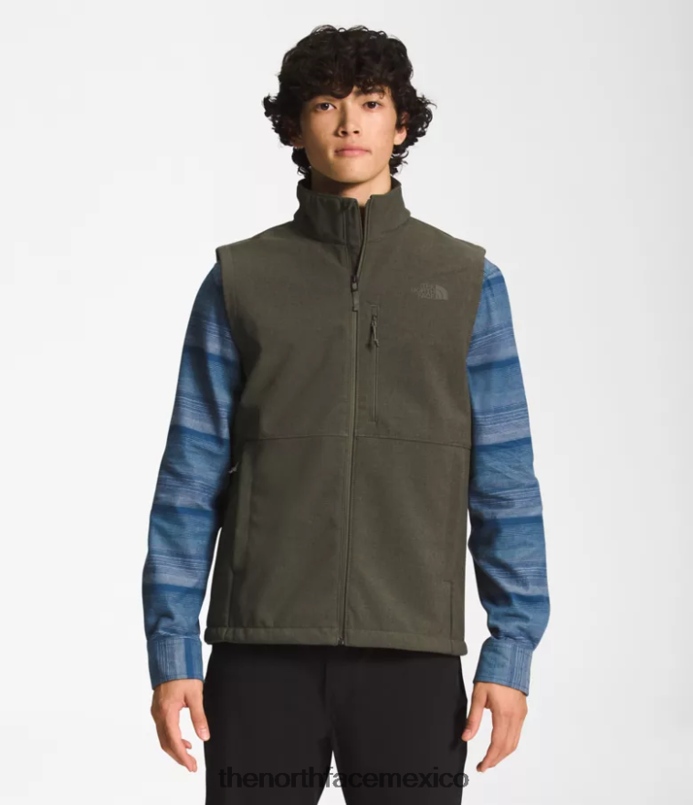 The North Face ropa NFHLJL201 nuevo gris topo verde oscuro jaspeado hombres chaleco biónico apex