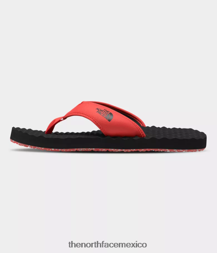 The North Face calzado NFHLJL498 tnf negro/naranja retro hombres chanclas del campamento base ii