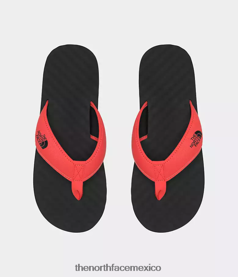 The North Face calzado NFHLJL498 tnf negro/naranja retro hombres chanclas del campamento base ii