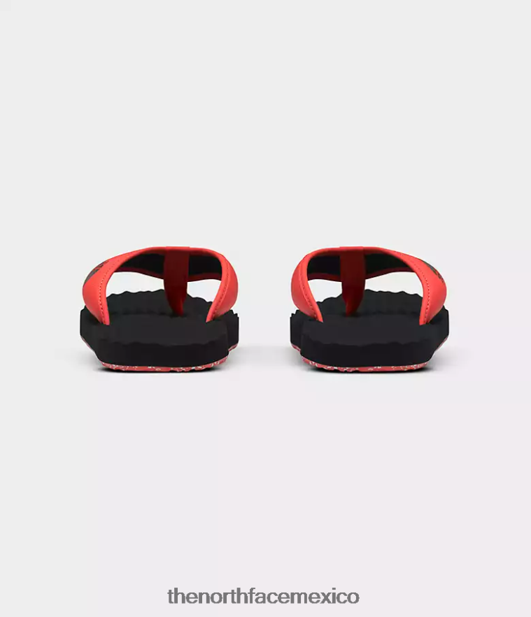 The North Face calzado NFHLJL498 tnf negro/naranja retro hombres chanclas del campamento base ii
