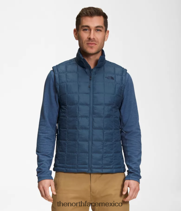 The North Face ropa NFHLJL1156 azul sombreado hombres chaleco termoball eco 2.0