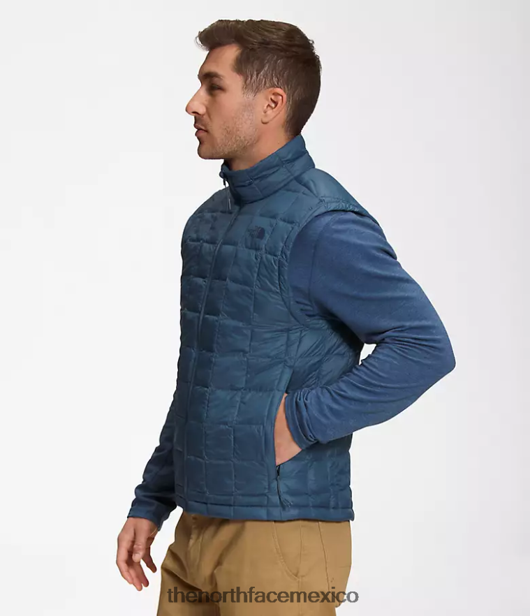 The North Face ropa NFHLJL1156 azul sombreado hombres chaleco termoball eco 2.0