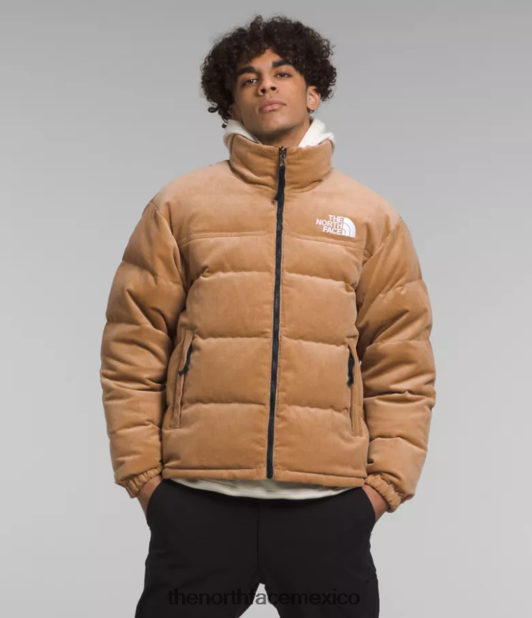 The North Face ropa NFHLJL1203 mantequilla de almendras/tnf negra hombres 92 chaqueta nuptse reversible