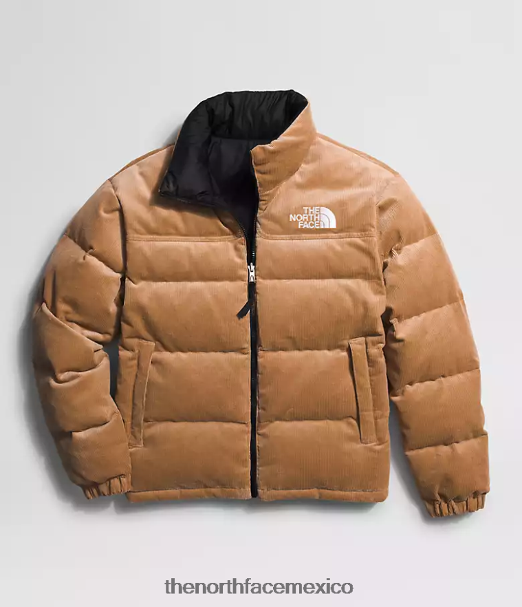 The North Face ropa NFHLJL1203 mantequilla de almendras/tnf negra hombres 92 chaqueta nuptse reversible