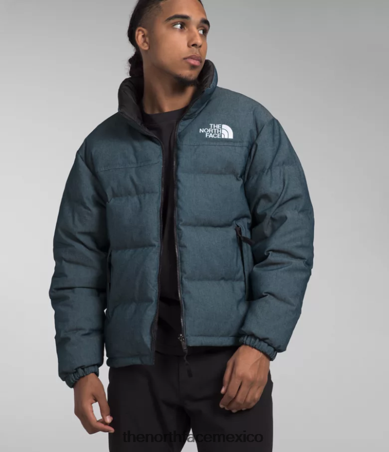 The North Face ropa NFHLJL1205 azul denim/negro tnf hombres 92 chaqueta nuptse reversible