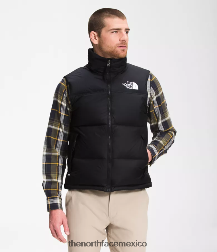 The North Face ropa NFHLJL288 tnf reciclado negro hombres chaleco retro nuptse 1996