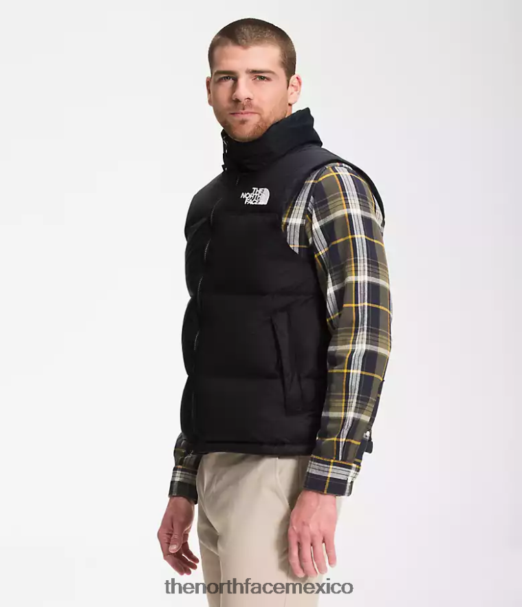The North Face ropa NFHLJL288 tnf reciclado negro hombres chaleco retro nuptse 1996