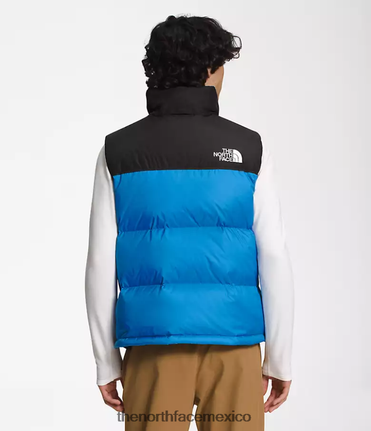 The North Face ropa NFHLJL289 azul súper sónico hombres chaleco retro nuptse 1996