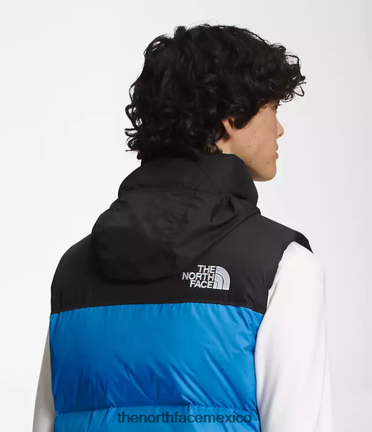 The North Face ropa NFHLJL289 azul súper sónico hombres chaleco retro nuptse 1996