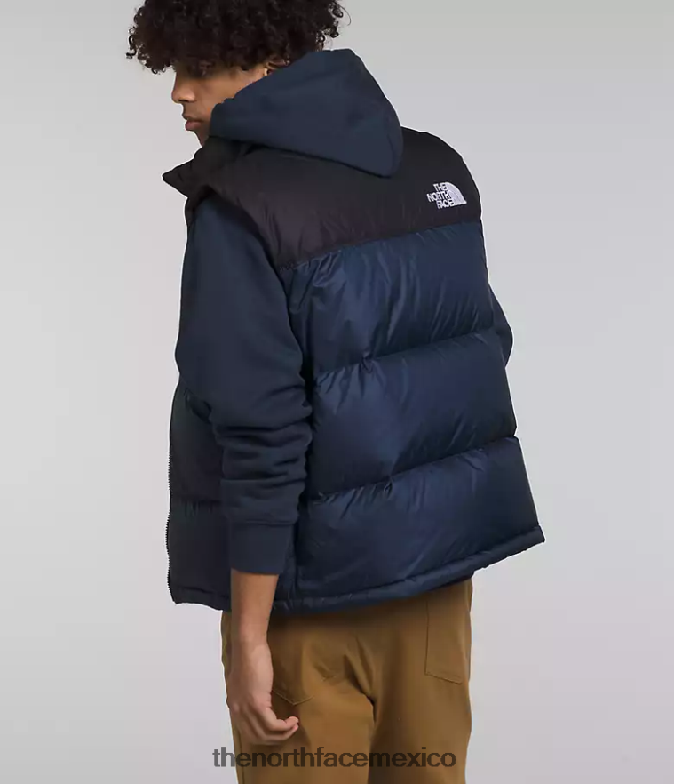 The North Face ropa NFHLJL292 cumbre azul marino/tnf negro hombres chaleco retro nuptse 1996