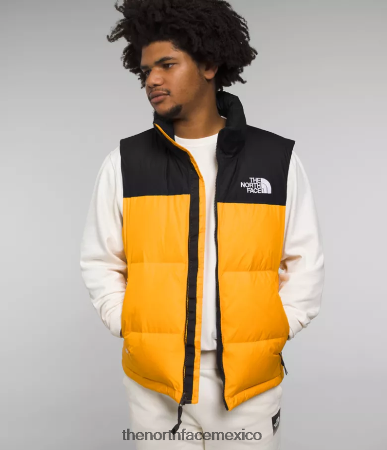 The North Face ropa NFHLJL293 cumbre oro/tnf negro hombres chaleco retro nuptse 1996