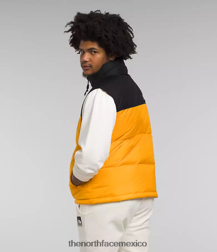 The North Face ropa NFHLJL293 cumbre oro/tnf negro hombres chaleco retro nuptse 1996