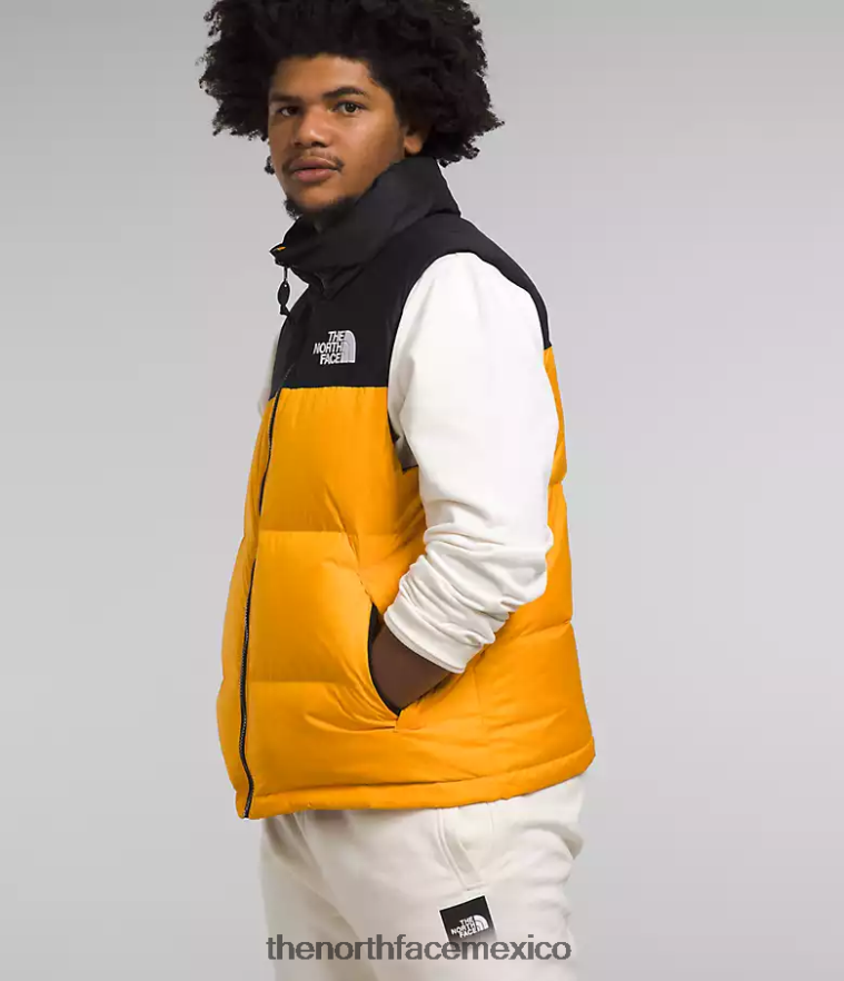 The North Face ropa NFHLJL293 cumbre oro/tnf negro hombres chaleco retro nuptse 1996