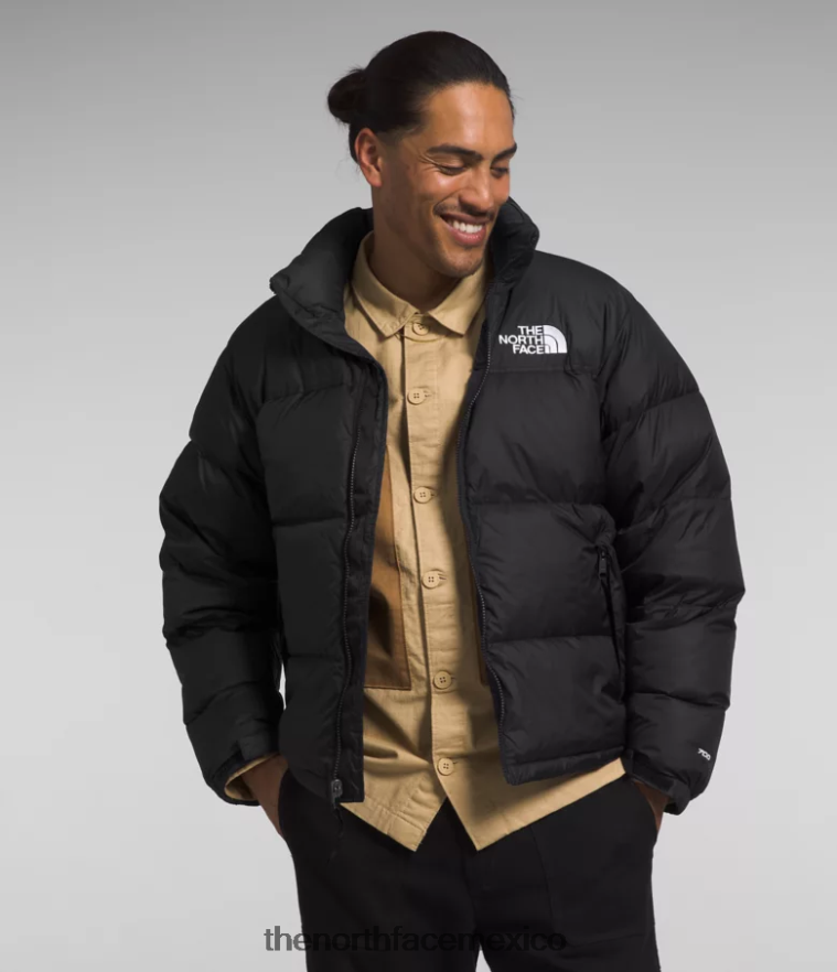 The North Face ropa NFHLJL468 tnf reciclado negro hombres chaqueta retro nuptse 1996