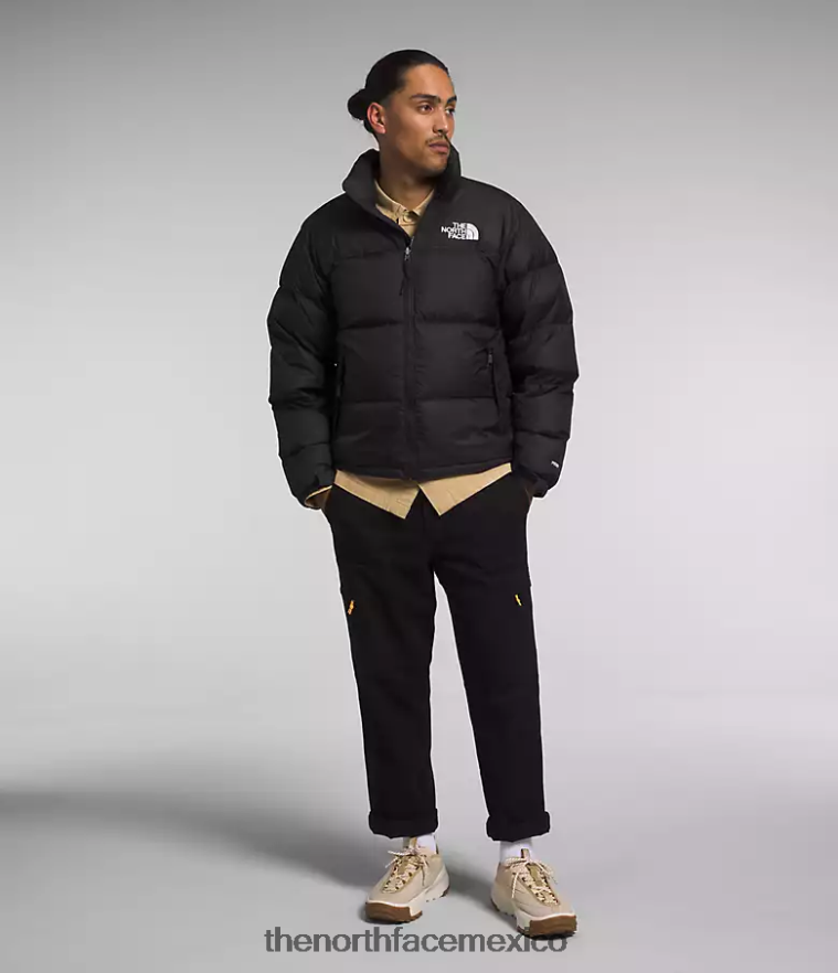 The North Face ropa NFHLJL468 tnf reciclado negro hombres chaqueta retro nuptse 1996