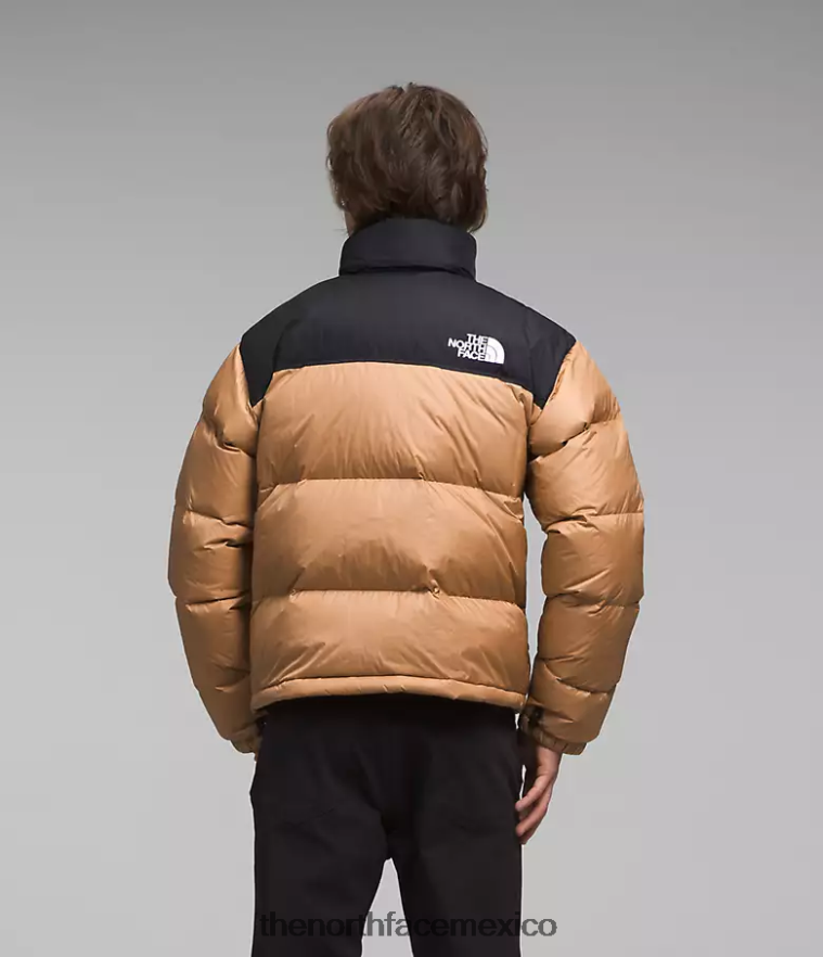 The North Face ropa NFHLJL471 mantequilla de almendras/tnf negra hombres chaqueta retro nuptse 1996