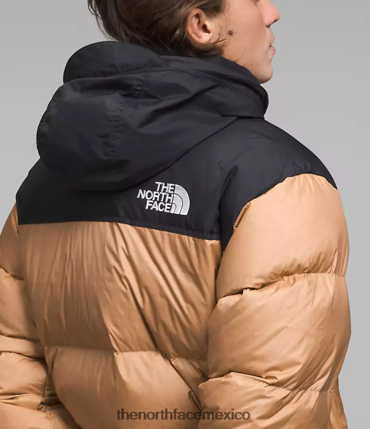 The North Face ropa NFHLJL471 mantequilla de almendras/tnf negra hombres chaqueta retro nuptse 1996