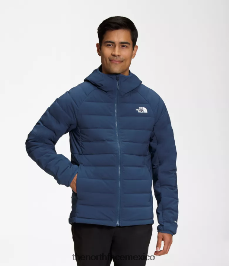 The North Face ropa NFHLJL919 azul sombreado hombres sudadera con capucha Belleview elástica