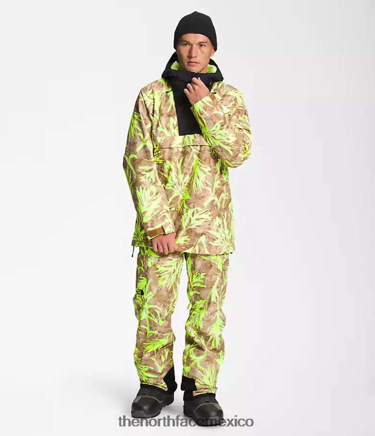 The North Face ropa NFHLJL1121 impresión de pincel marrón utilitario/tnf negro hombres anorak silvani