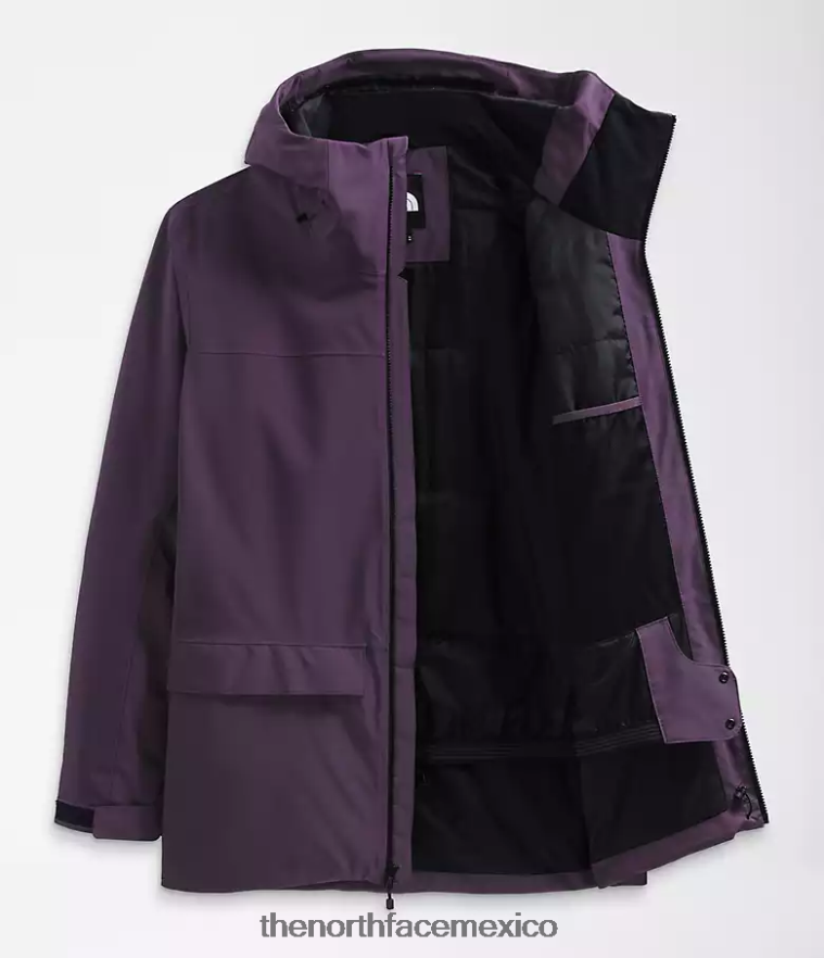 The North Face ropa NFHLJL115 berenjena oscura violeta hombres chaqueta de línea de enfermedad
