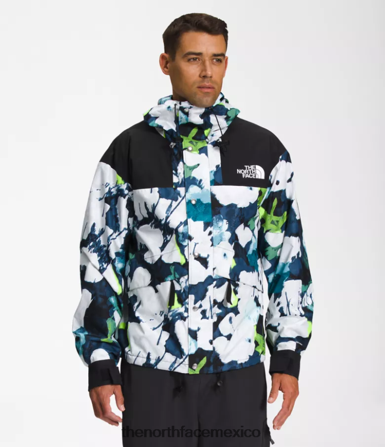 The North Face ropa NFHLJL1293 estampado floral abstracto azul marino smmt hombres 86 chaqueta retro de montaña