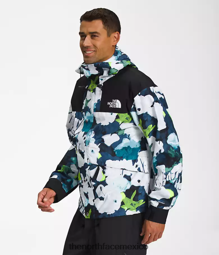 The North Face ropa NFHLJL1293 estampado floral abstracto azul marino smmt hombres 86 chaqueta retro de montaña