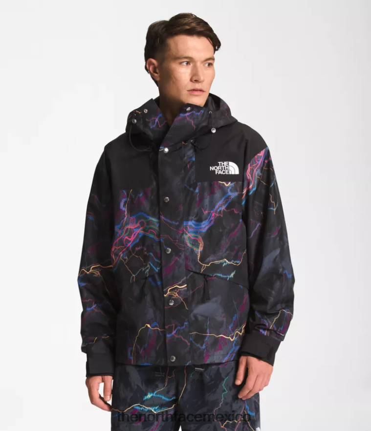 The North Face ropa NFHLJL1294 impresión tnf black trail resplandor hombres 86 chaqueta retro de montaña