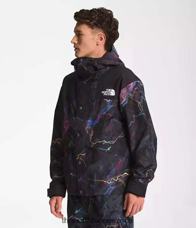 The North Face ropa NFHLJL1294 impresión tnf black trail resplandor hombres 86 chaqueta retro de montaña