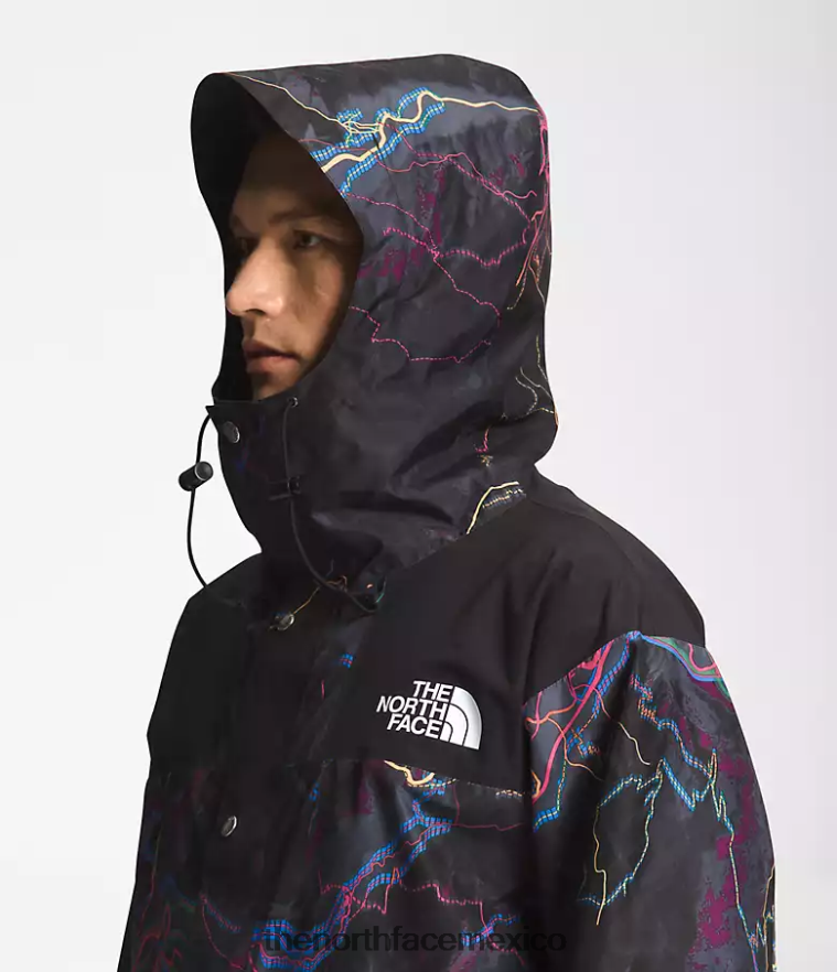The North Face ropa NFHLJL1294 impresión tnf black trail resplandor hombres 86 chaqueta retro de montaña