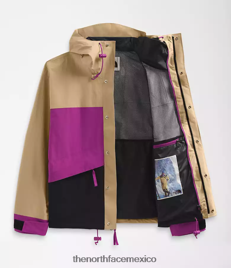 The North Face ropa NFHLJL1297 piedra caqui/flor de cactus violeta/tnf negro hombres 86 chaqueta retro de montaña