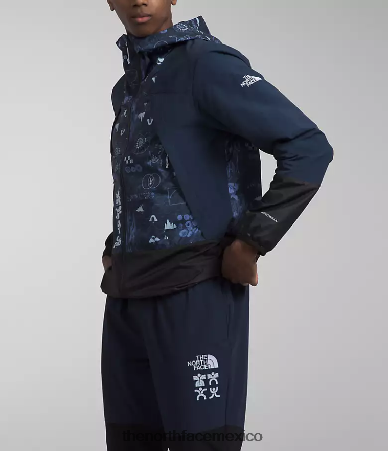 The North Face ropa NFHLJL344 cumbre azul marino naturaleza remix print/cumbre azul marino hombres chaqueta cortavientos trailwear