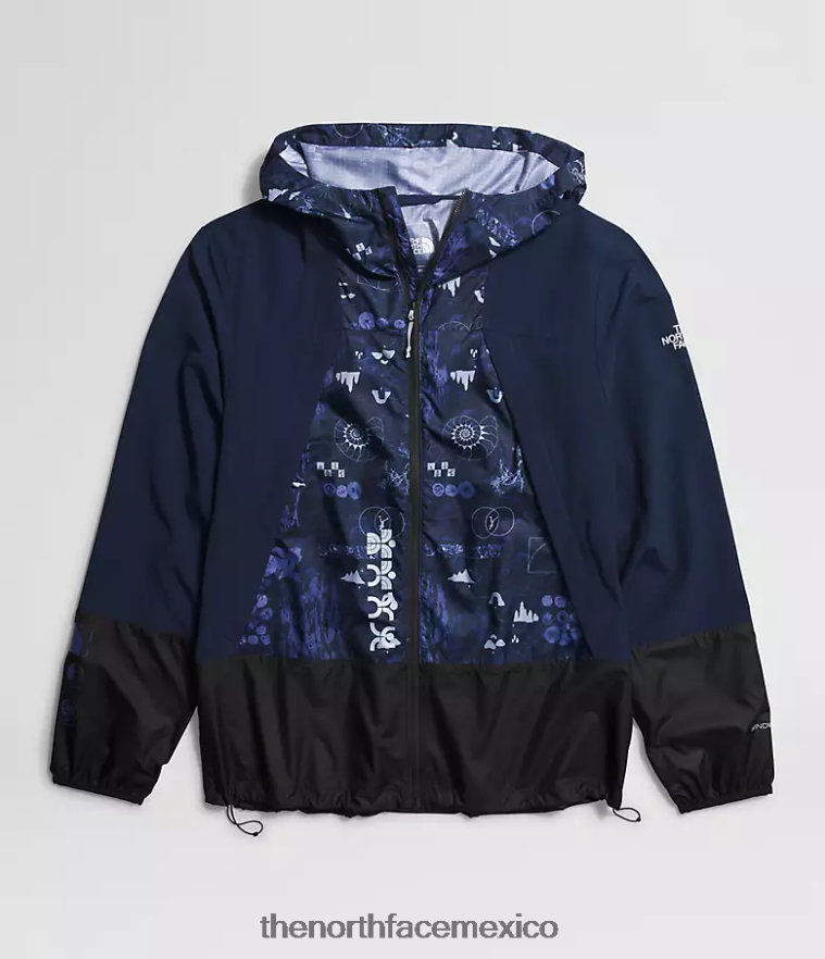 The North Face ropa NFHLJL344 cumbre azul marino naturaleza remix print/cumbre azul marino hombres chaqueta cortavientos trailwear