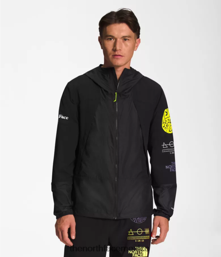 The North Face ropa NFHLJL345 negro hombres chaqueta cortavientos trailwear