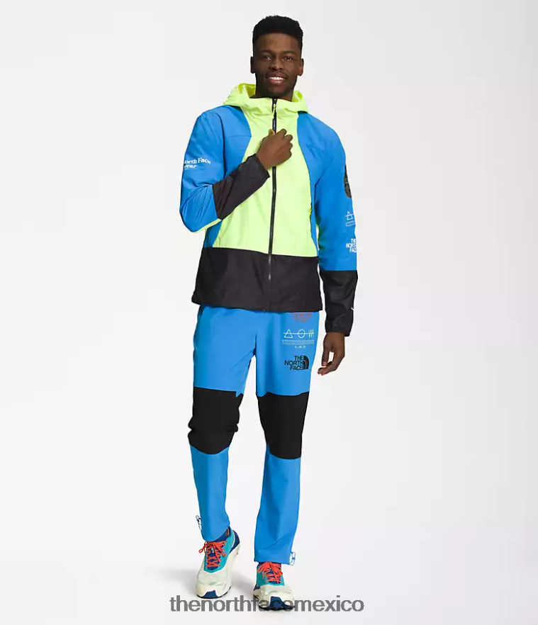 The North Face ropa NFHLJL346 led amarillo/super sonic azul/tnf negro hombres chaqueta cortavientos trailwear