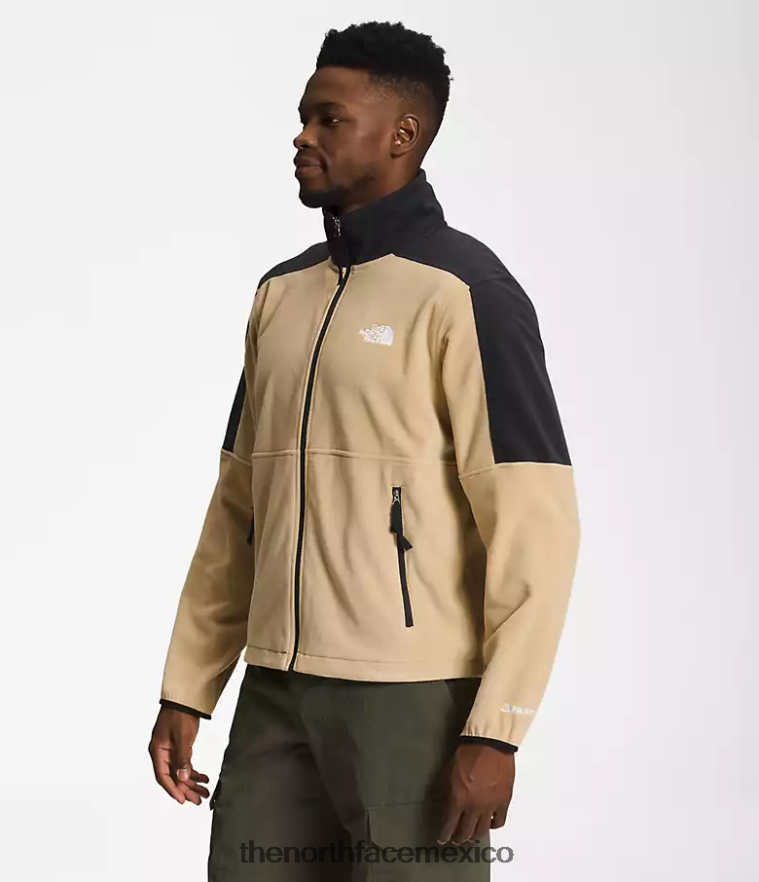 The North Face ropa NFHLJL483 caqui piedra/tnf negro hombres tnf polartec 100 cremallera completa