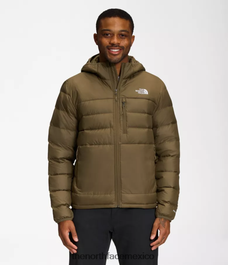 The North Face ropa NFHLJL596 oliva militar hombres sudadera con capucha aconcagua 2