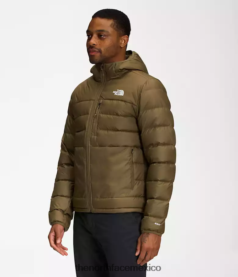 The North Face ropa NFHLJL596 oliva militar hombres sudadera con capucha aconcagua 2