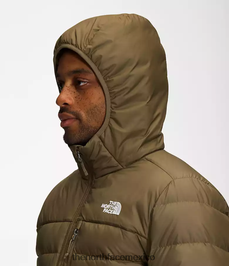 The North Face ropa NFHLJL596 oliva militar hombres sudadera con capucha aconcagua 2