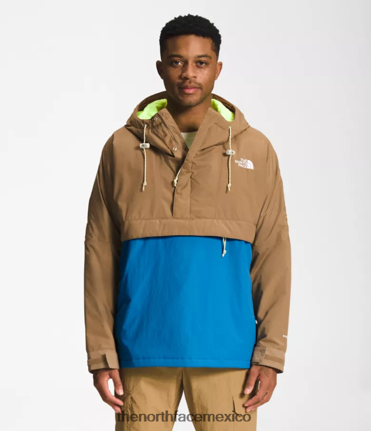 The North Face ropa NFHLJL702 marrón utilitario/azul supersónico hombres 78 windjammer de baja fidelidad y alta tecnología