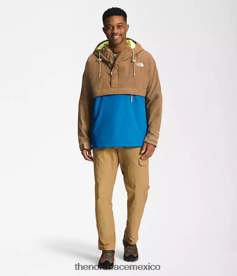 The North Face ropa NFHLJL702 marrón utilitario/azul supersónico hombres 78 windjammer de baja fidelidad y alta tecnología