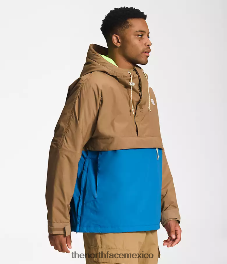 The North Face ropa NFHLJL702 marrón utilitario/azul supersónico hombres 78 windjammer de baja fidelidad y alta tecnología