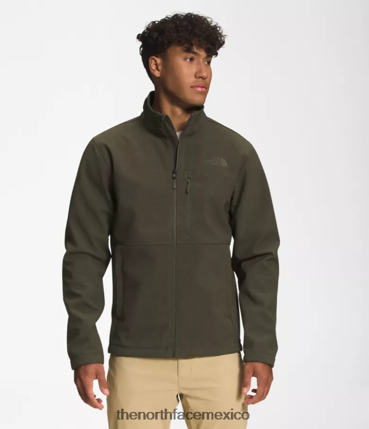 The North Face ropa NFHLJL772 nuevo gris topo verde oscuro jaspeado hombres chaqueta biónica apex