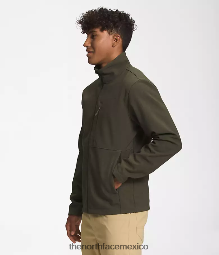 The North Face ropa NFHLJL772 nuevo gris topo verde oscuro jaspeado hombres chaqueta biónica apex