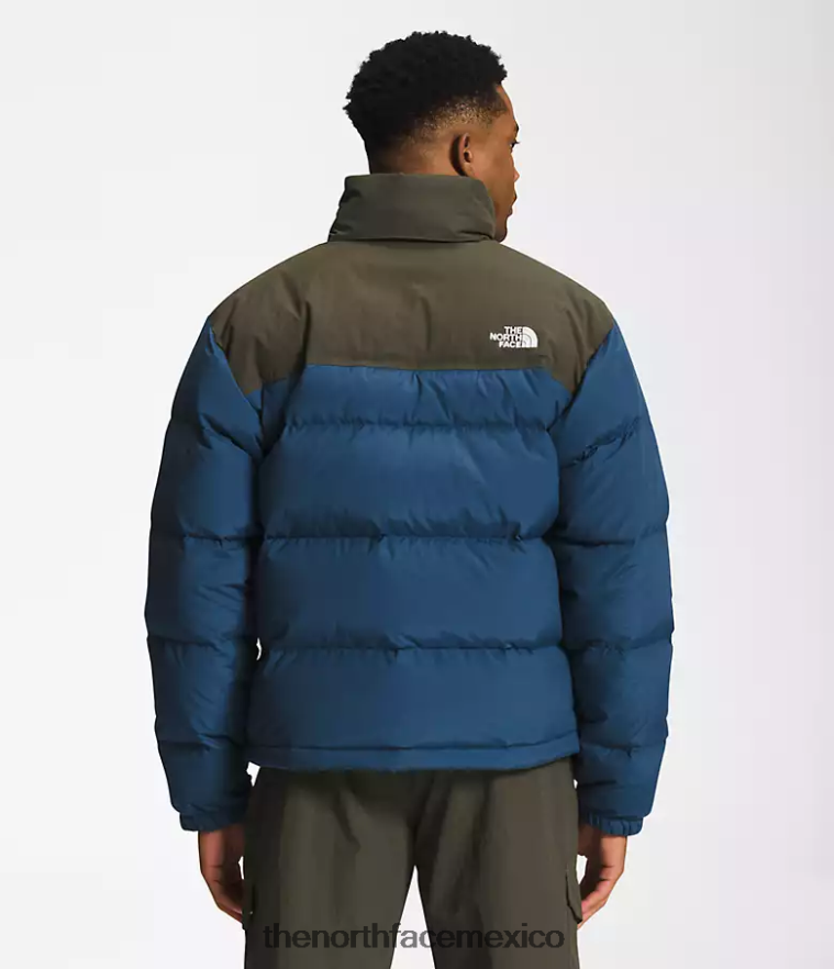 The North Face ropa NFHLJL826 azul sombreado/nuevo verde topo hombres 92 nuptse de baja fidelidad y alta tecnología