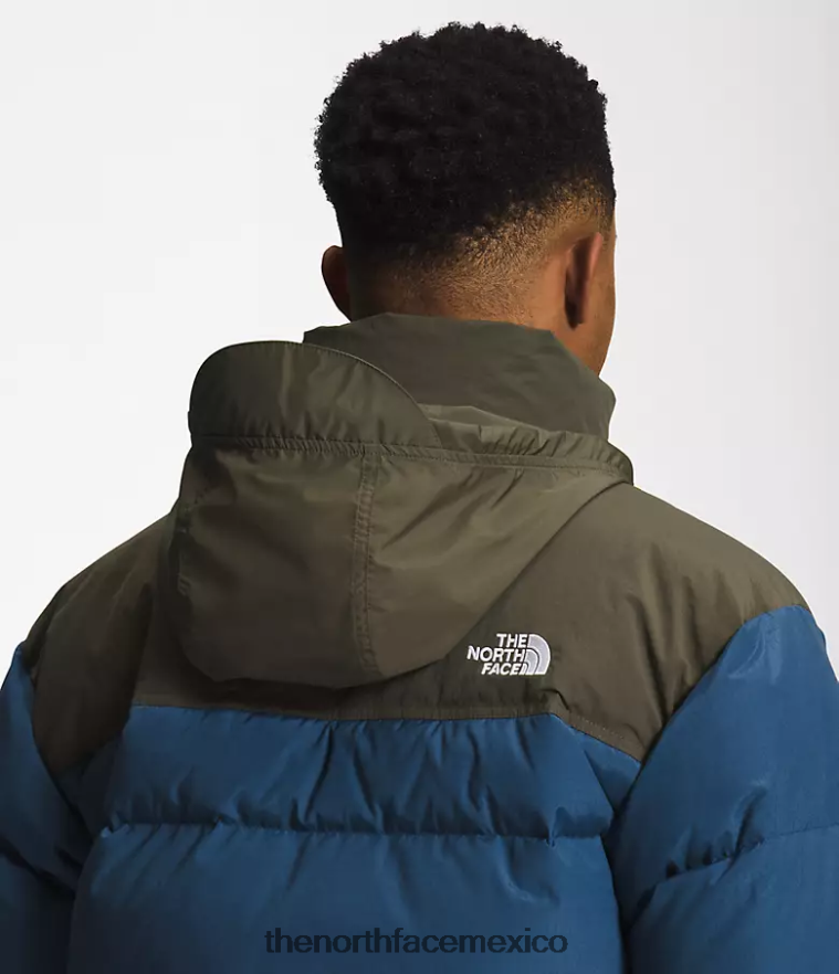 The North Face ropa NFHLJL826 azul sombreado/nuevo verde topo hombres 92 nuptse de baja fidelidad y alta tecnología