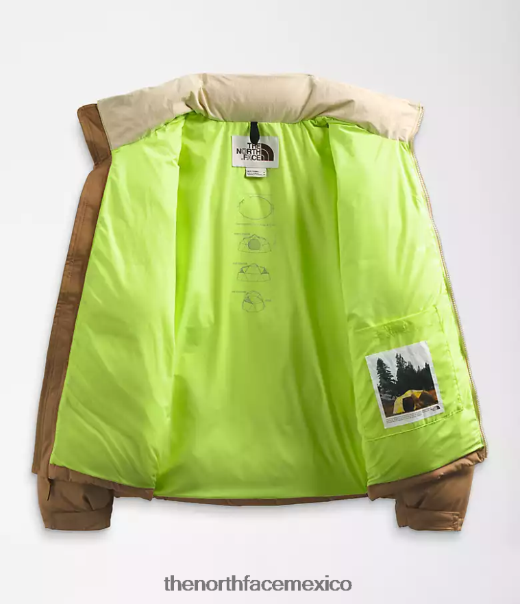The North Face ropa NFHLJL827 marrón utilitario/grava hombres 92 nuptse de baja fidelidad y alta tecnología