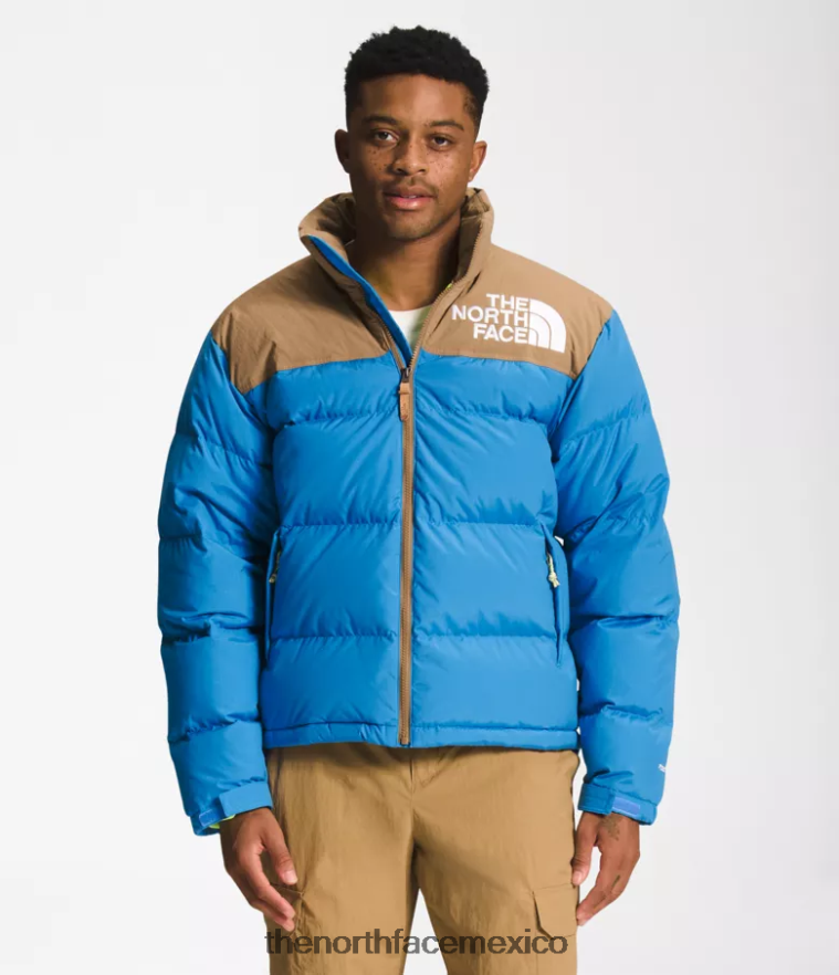 The North Face ropa NFHLJL828 azul súper sónico/marrón utilitario hombres 92 nuptse de baja fidelidad y alta tecnología