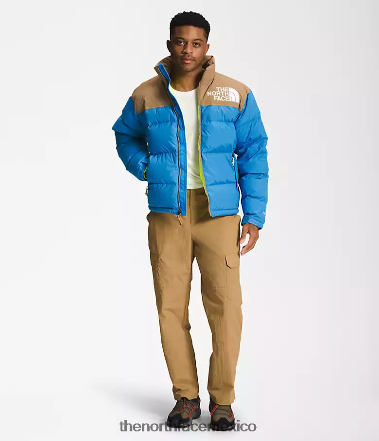 The North Face ropa NFHLJL828 azul súper sónico/marrón utilitario hombres 92 nuptse de baja fidelidad y alta tecnología