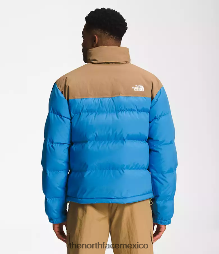The North Face ropa NFHLJL828 azul súper sónico/marrón utilitario hombres 92 nuptse de baja fidelidad y alta tecnología