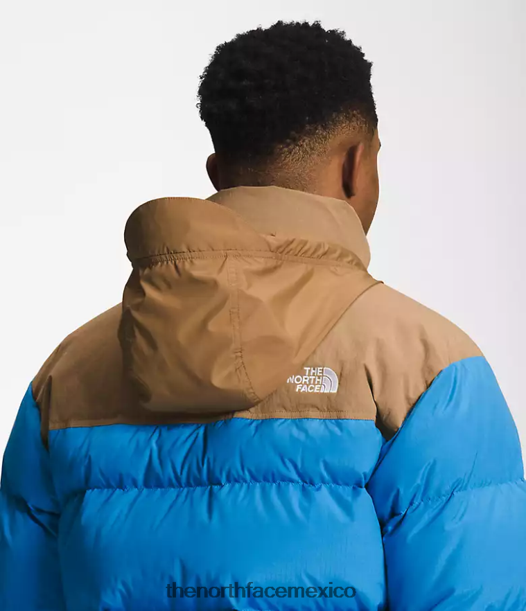 The North Face ropa NFHLJL828 azul súper sónico/marrón utilitario hombres 92 nuptse de baja fidelidad y alta tecnología